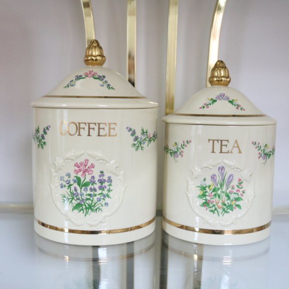 sold.Lenox Spice Garden Coffee Tea Canister - Picture 5 of 15